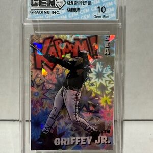 Ken Griffey Jr. 2021 Panini Kaboom Novelty Card. Cracked Ice Hologram. Mint 10.
